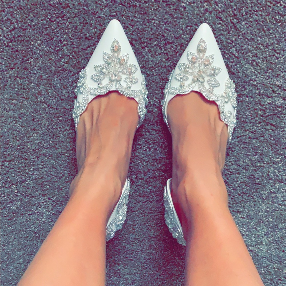 Women's Leatherette Stiletto Pump With Rhinestons